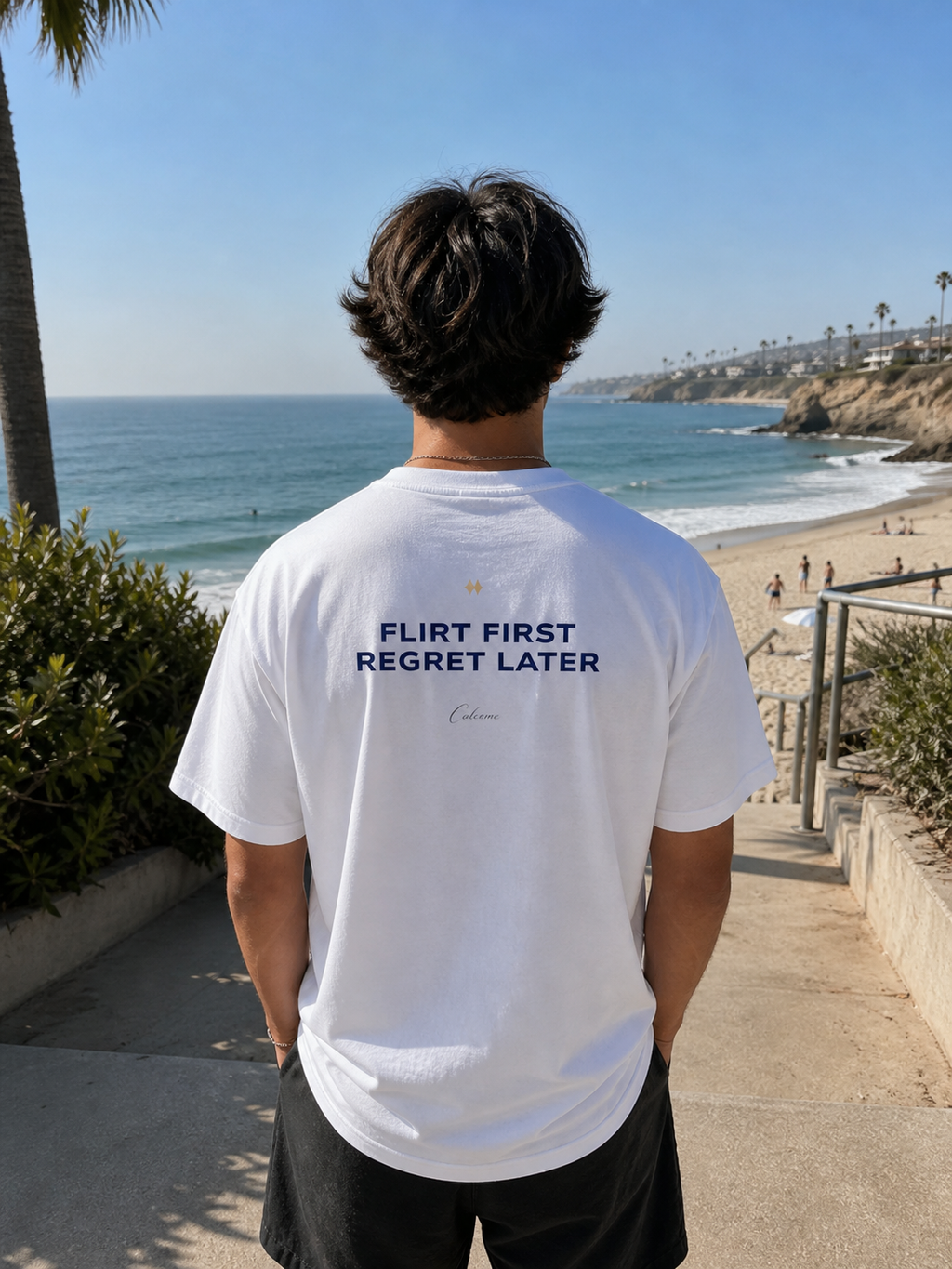 Flirt First, Regret Later Classic White Tees