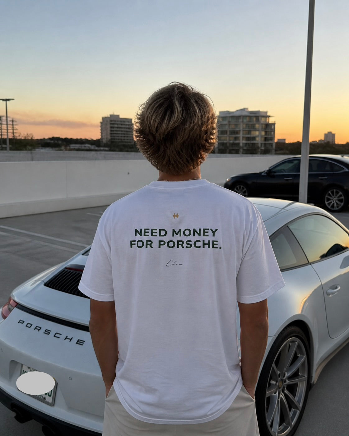 Need Money For Porsche Classic White Tee