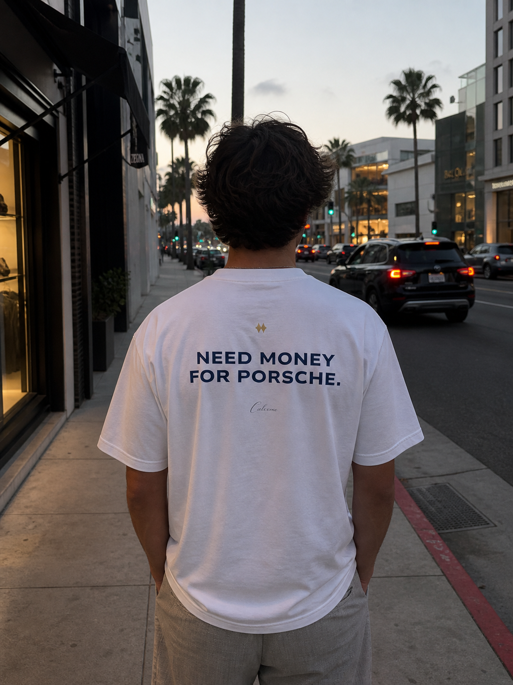 Need Money For Porsche Classic White Tee