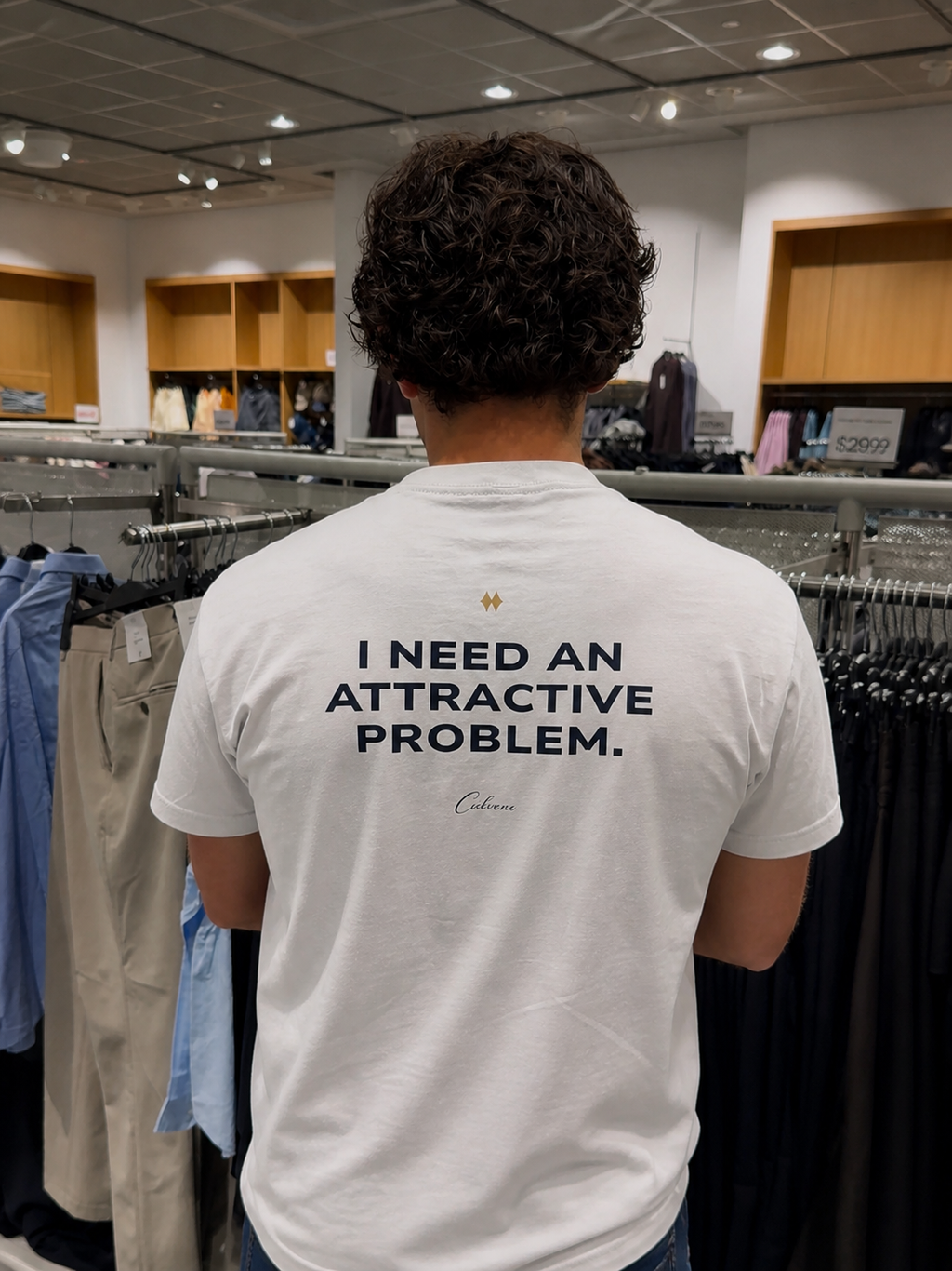 I Need An Attractive Problem Classic White Tee