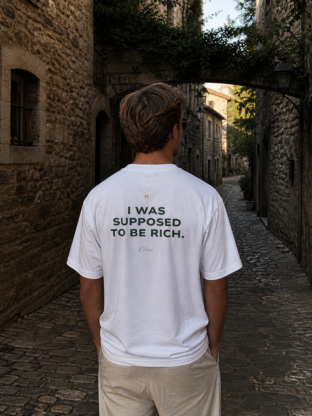 I Was Supposed To Be Rich Classic White Tee