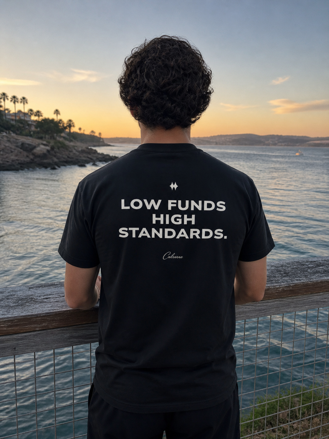 Low Funds High Standards Classic Black Tee
