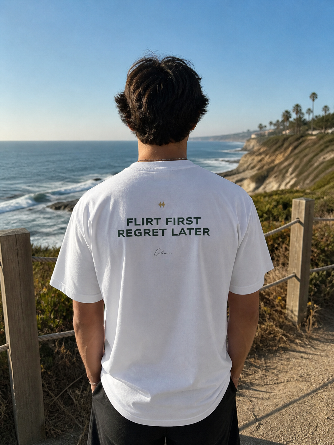 Flirt First, Regret Later Classic White Tee