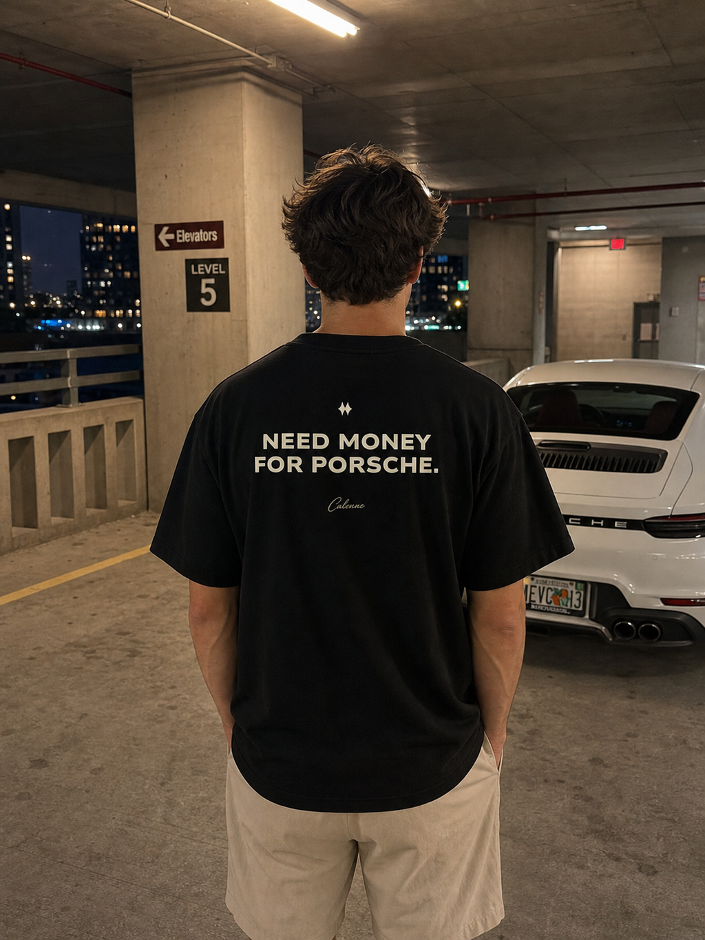 Need Money For Porsche Classic Black Tee