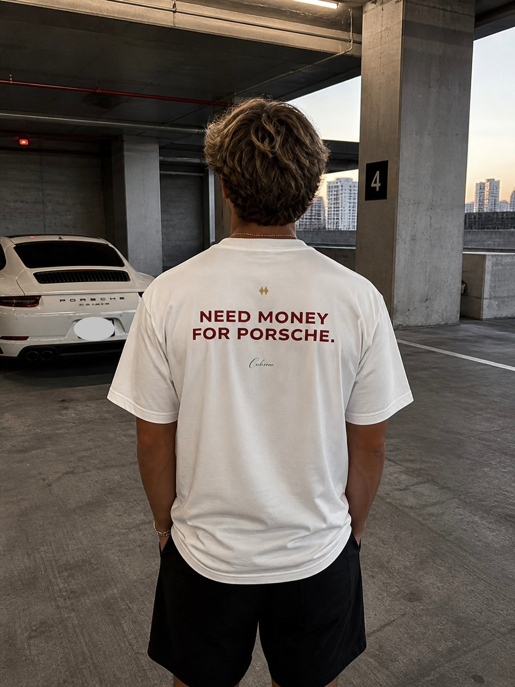 Need Money For Porsche Classic White Tee
