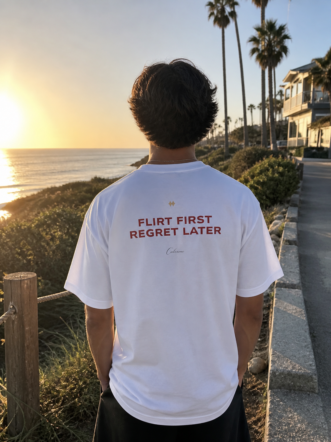 Flirt First, Regret Later Classic White Tee